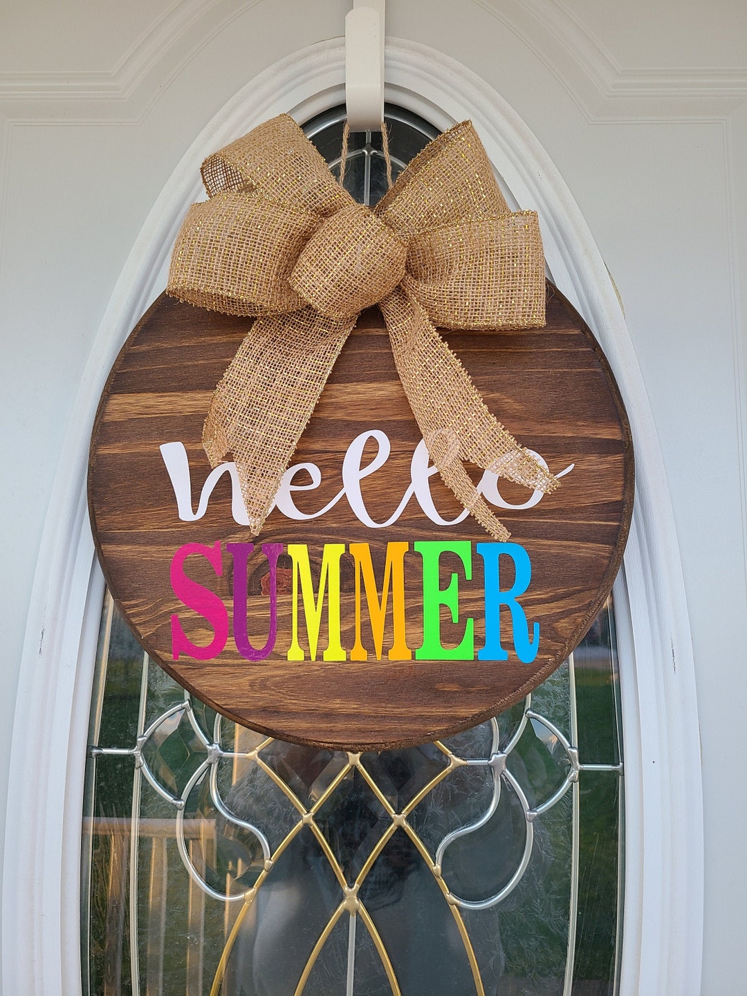 Door Hanger Wooden Door Decor Wood Wreath Housewarming - Etsy