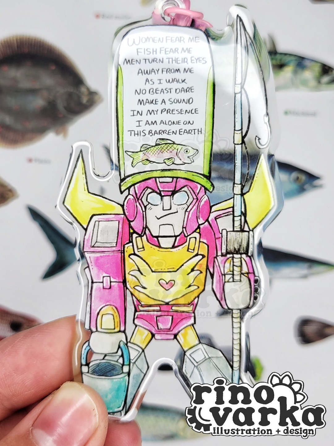 TF G1 Hot Rod Fishing Acrylic Charm - Etsy