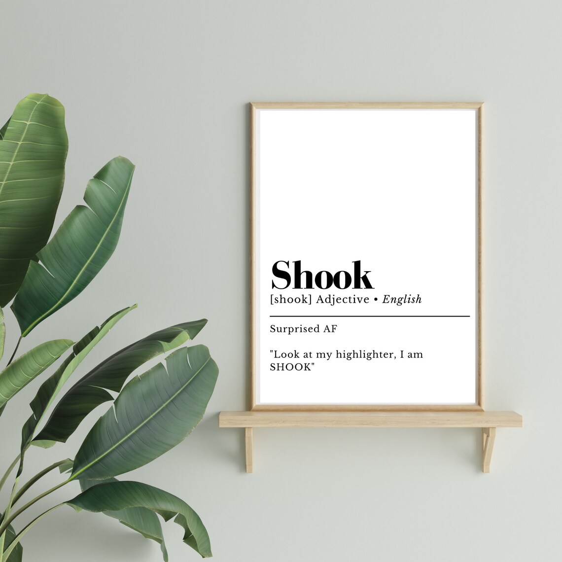 Shook Definition Art Print Funny Printable Wall Art Wall Etsy