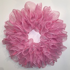 Ruffle Wreath, Front Door Wreath, Year Round Wreath, Wreath Base, Premade Wreath Base, Wreath Starter, Make Your Own Wreath, Pink Wreath