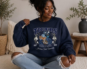 JSU HBCU 1877 Thee I Love Watercolor T-Shirt JSU Gameday Navy Red Sport Gray Tee Sweatshirt  Hoodie College Spirit Shirt Alumni Tailgate Tee