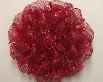 Deco Mesh Wreath, Front Door Wreath, Poof Wreath; Wreath Base; Premade Wreath Base; Wreath Kit; Wreath Starter; Make Your Own Wreath Kit