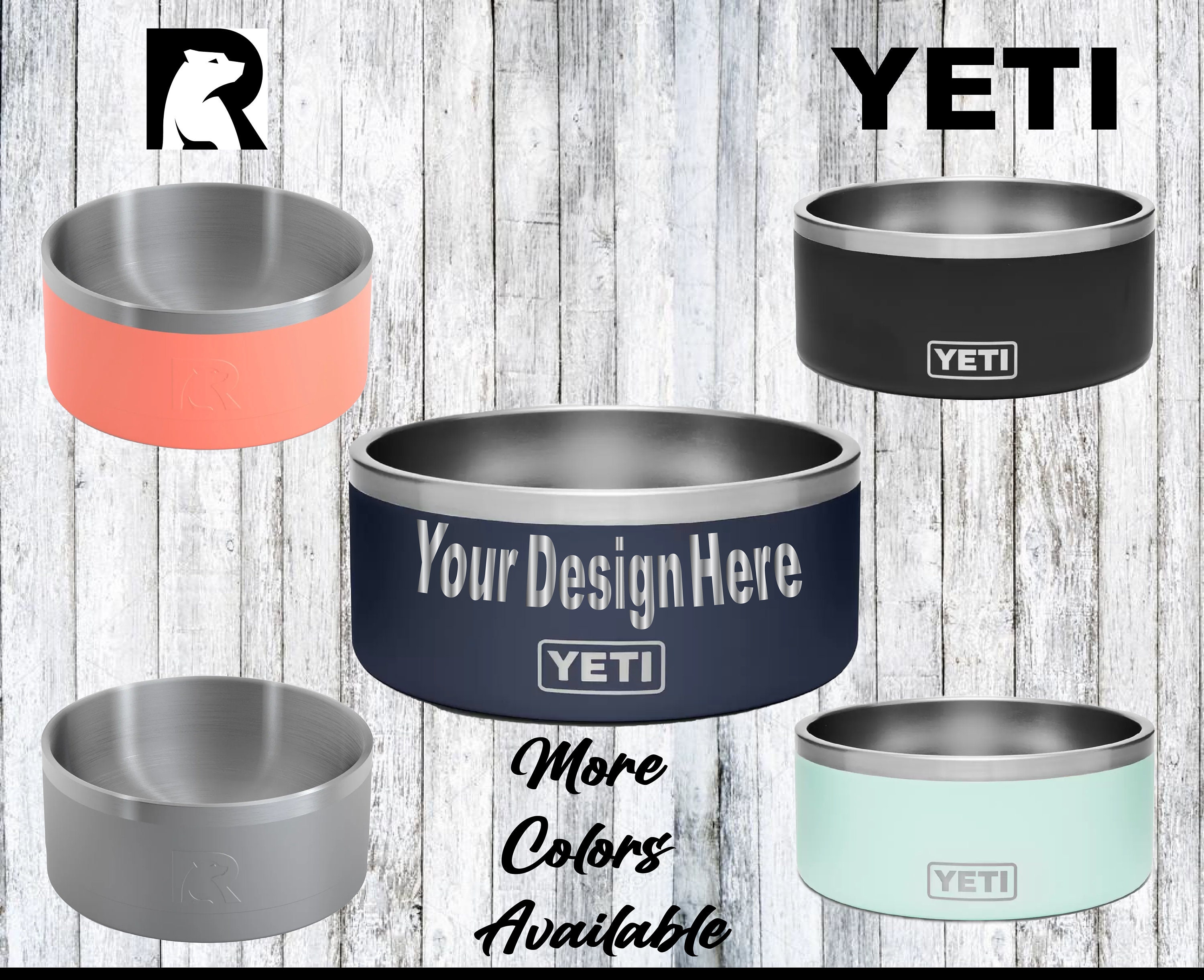 Custom Engraved Yeti or Rtic Dog Bowl Etsy