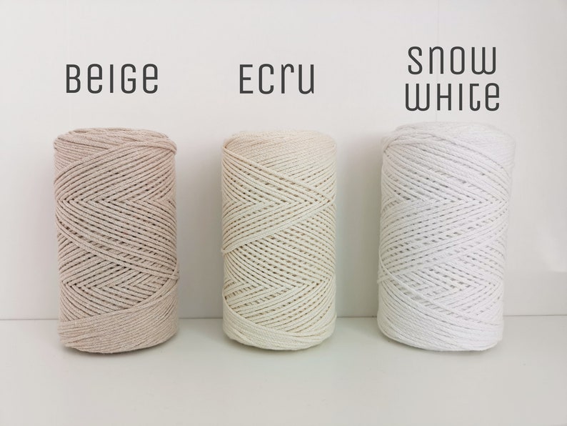 2mm BRAIDED COTTON CORD, Macrame String, Macrame Cotton Cord, Braided ...