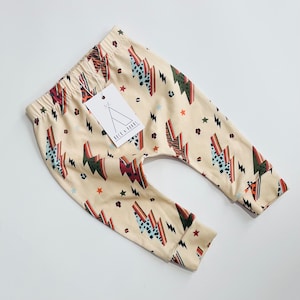 Leggings - Baby/Toddler - Lightning Bolt Animal Print - unisex Baby shower gift - 1st birthday gift - New baby - classic or harem fit