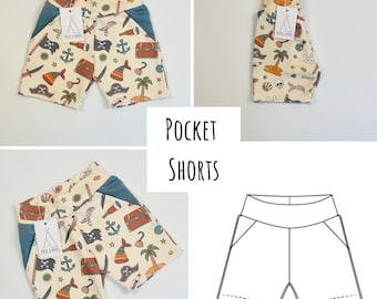 Baby and kids shorts - Pocket style - Bold prints - Summer shorts - Organic