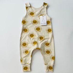 Full-length harem romper - Baby/Toddler - Sunny - Here comes the sun - Baby shower gift - first birthday gift - unisex