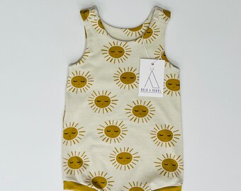 Short harem romper - Baby/Toddler - Sunny - Baby shower gift - first birthday gift - unisex