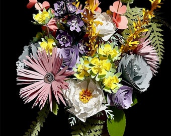 Spring Theme Paper Flower Bouquet