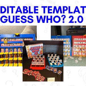 Family Guess Who 2.0 Template - Classroom Guess Who 2.0 Game Template - Printable Guess Who? 2.0 - Guess Who 2.0 Template - INSTANT Download