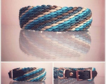 Dog collar collar for dogs, braided from paracord