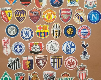 50 Football Teams Stickers Manchester Real Madrid PSG, Bayern Arsenal Liverpool Juventus FIFA UEFA - Vinyl/Waterproof Stickers