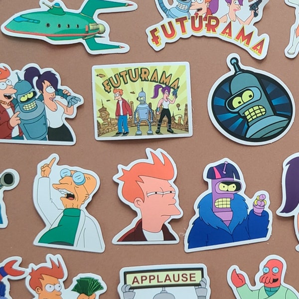 50 Futurama Stickers Philip J. Fry Zoidberg Bender Turanga Leela Groening Comics TV Show - Vinyl/Waterproof Stickers