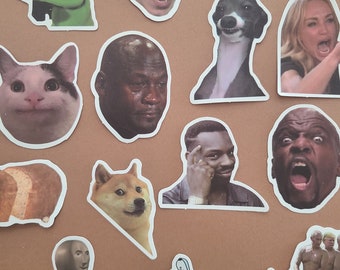 50 Funny Internet Gif Meme Stickers - Vinyl/Waterproof Stickers