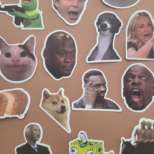 50 Funny Internet Gif Meme Stickers - Vinyl/Waterproof Stickers