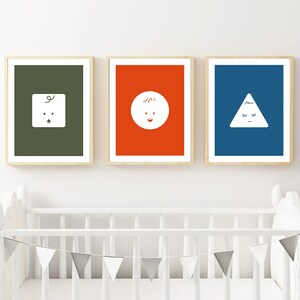 Emotions Minimal 3 Posters set / Género Colores neutros / Decoración del aula, Playroom Wall Art, Montessori Wall Art, Homeschool ARCHIVOS DIGITALES