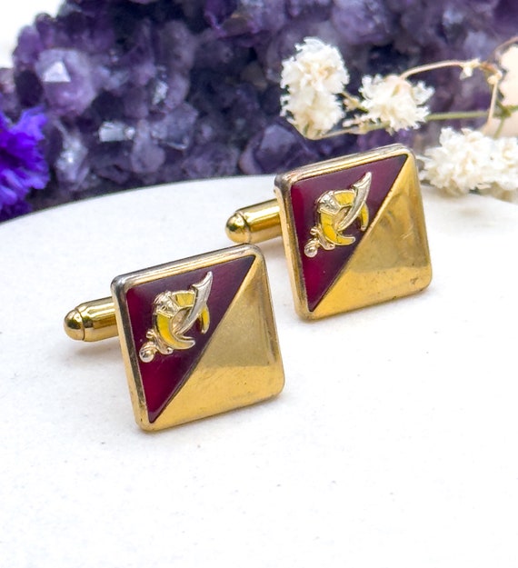 Mens Masonic Cufflinks, Vintage cufflinks Free Ma… - image 2