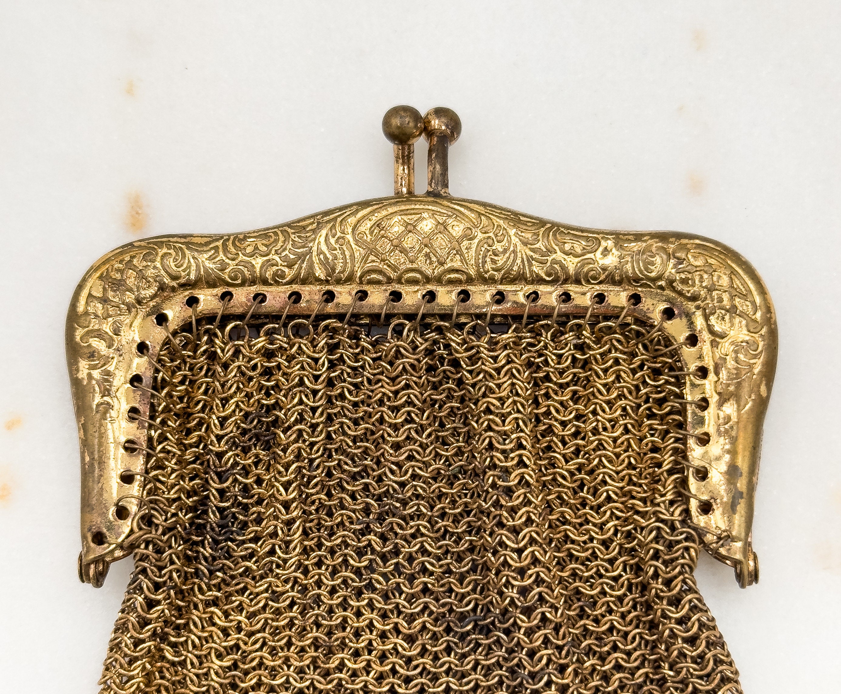 Cute Vintage Coin Purse Chainmail Purse With Ring Antique Coin Purse ...