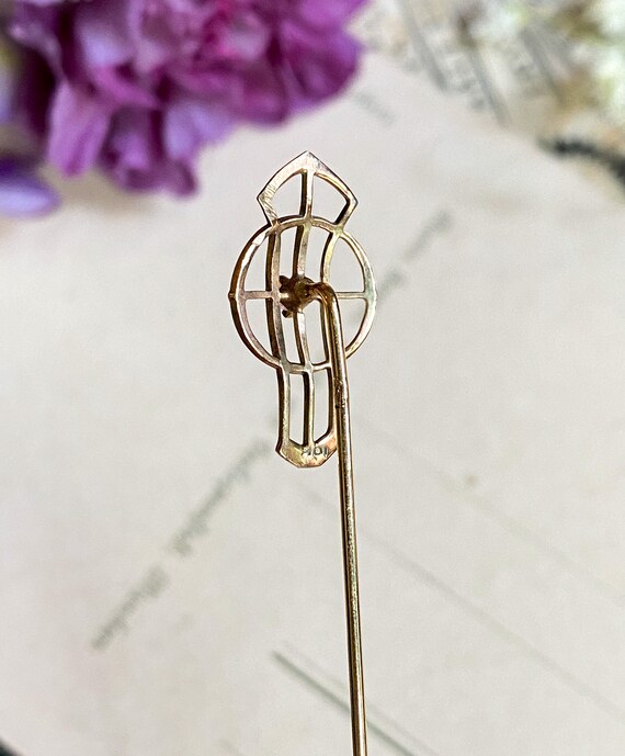 Antique Art Deco stick pin,Edwardian hat pin,mini… - image 6