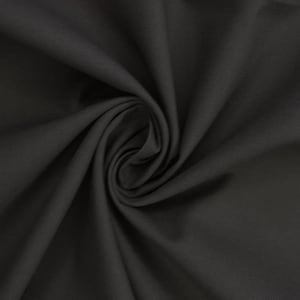 100% Woven Cotton Material Black Solid Plain Coloured Craft Quilting 58&quot; wide