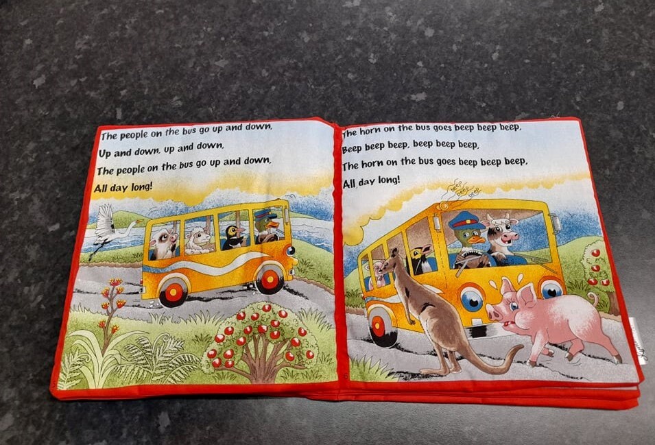 Soft Story Book Farm Animals Wheels on the Bus Soft Book Etsy UK
