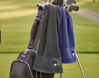 Personalised Golf Towel, Custom Name, Golf Accessory