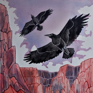 Ravens in Glen Canyon Giclee Print