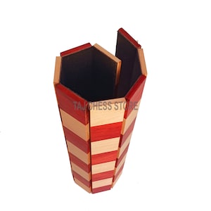 12&quot; Solid Inlaid wood Roll Up Travel chess Game board in Bud Rosewood - 39 mm square - Premium Wood  Chess board
