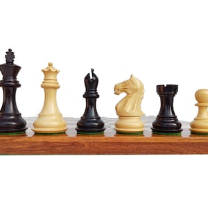 Wooden Staunton Chess Pieces with 2 Extra Queens- 3.5&quot; & 4&quot; Fierce Knight Weighted chessmen |Unique Chess Set| Taj Chess Store