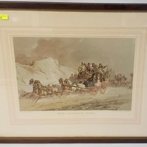 Vintage framed art by CB Newhouse &quot;The London Mail&quot;