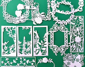 Weißer Karton Die Cut Cardstock Verzierungen