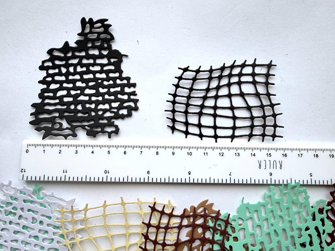 Die Cut Sea Net Textures | Card Embellishments, Craft Paper Backgrounds ...