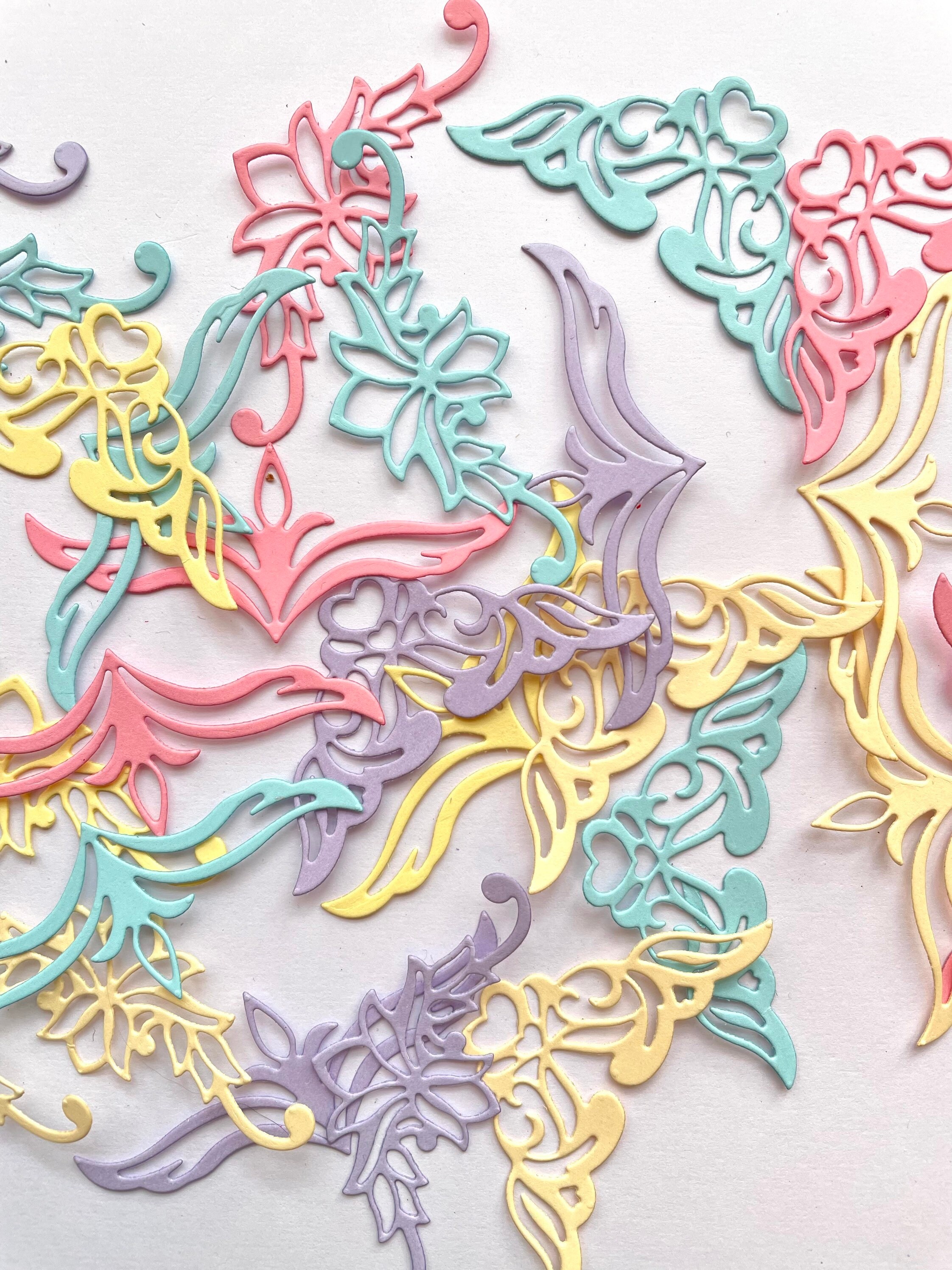 Die Cut Corners Flourishes Borders Set of 6 for Cardmaking Etsy UK