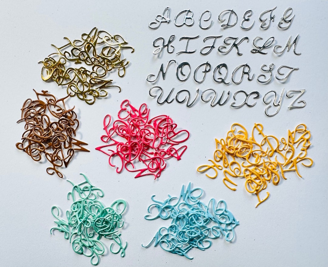 Die Cut Letters Die Cut Alphabet Gold Alphabet Silver Alphabet Etsy