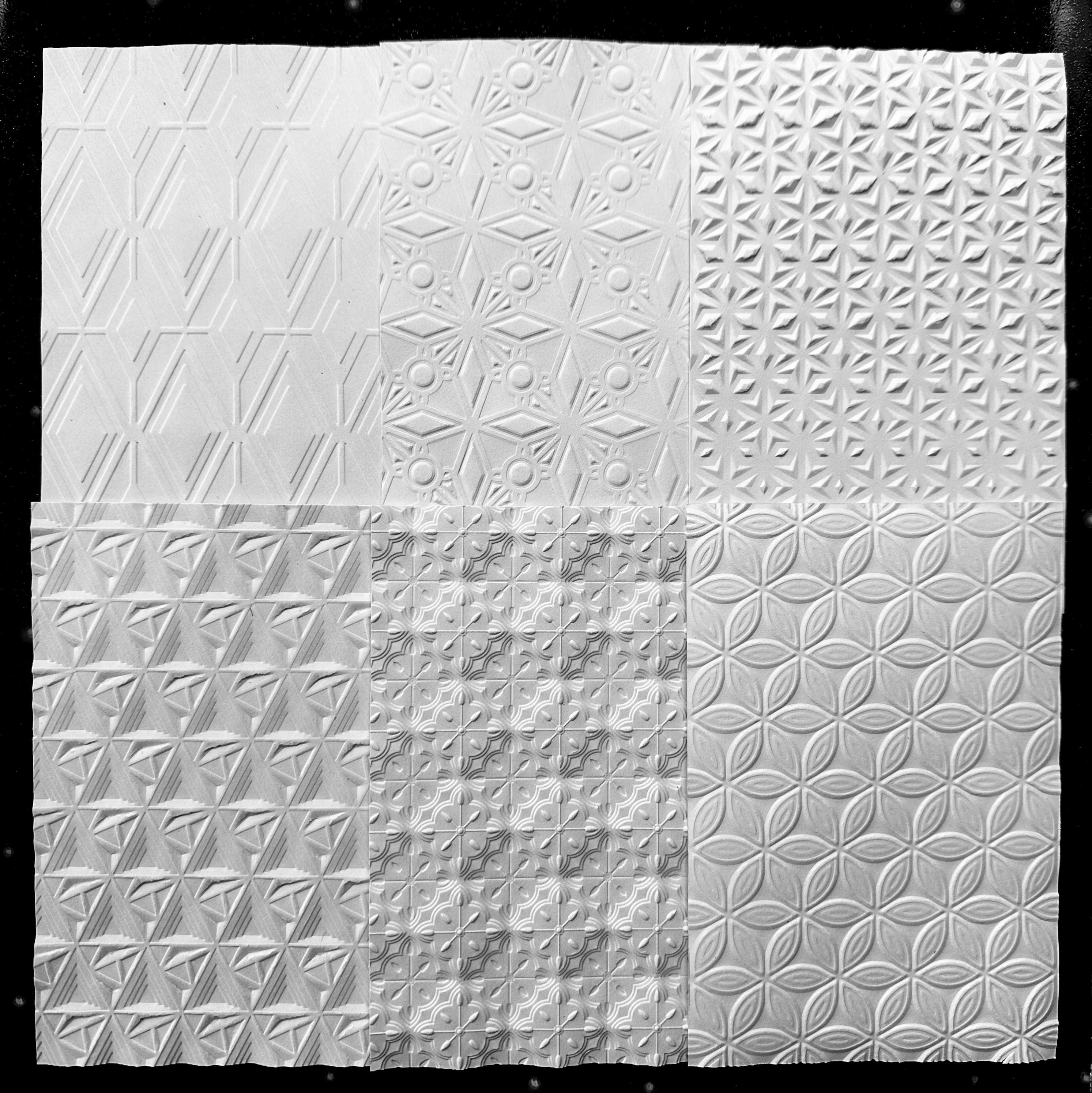 3D Embossed Craft Paper: Textures & Geometric Designs - Etsy