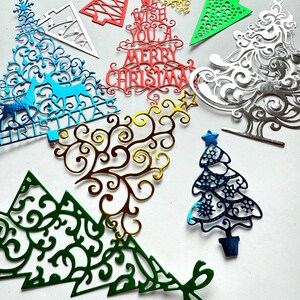 Árboles de Navidad / Troquelados de Navidad / Kit de tarjetas navideñas / Decoración navideña / Adornos navideños