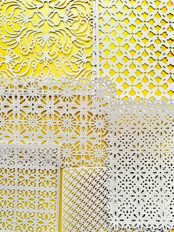 Die Cut Floral Trellis: Ornate Card Backings, Paper Frames