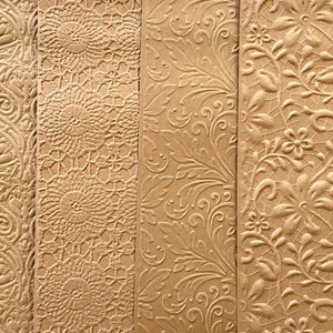 Papiers gaufrés | Papier gaufré 3D | Papier artisanal gaufré | Cadres en relief | Coeurs en relief | Coins en relief
