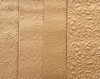 3D Embossed Craft Paper: Textures & Geometric Designs