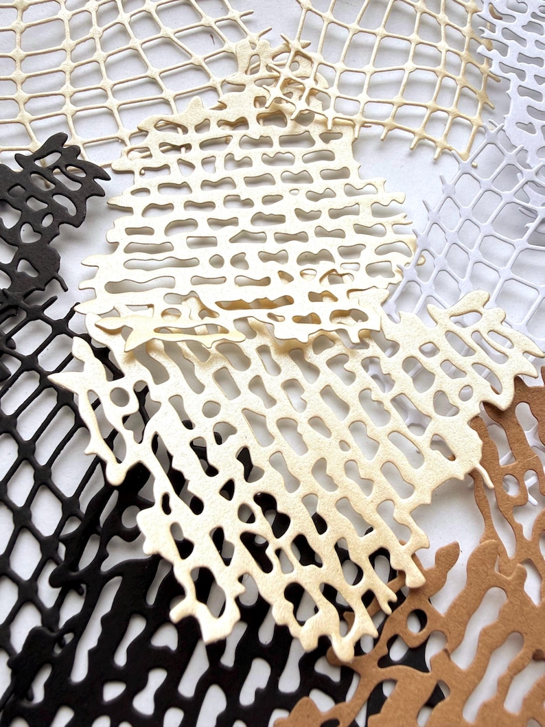 Die Cut Sea Net Textures | Card Embellishments, Craft Paper Backgrounds ...