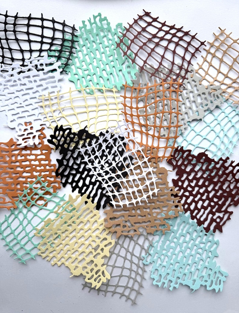 Die Cut Sea Net Textures | Card Embellishments, Craft Paper Backgrounds ...
