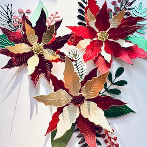 Gestanste kerststerren l Gestanste hulst l Kerststansen l Kerstdecor l Kerstbloemen l Kerstkaartenset |