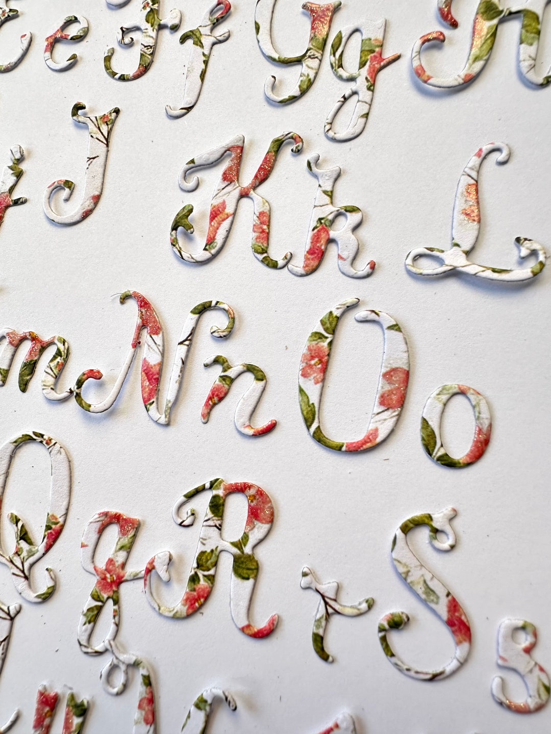 Die Cut Alphabet Die Cut Letters Floral Alphabet Die Cut Glitter