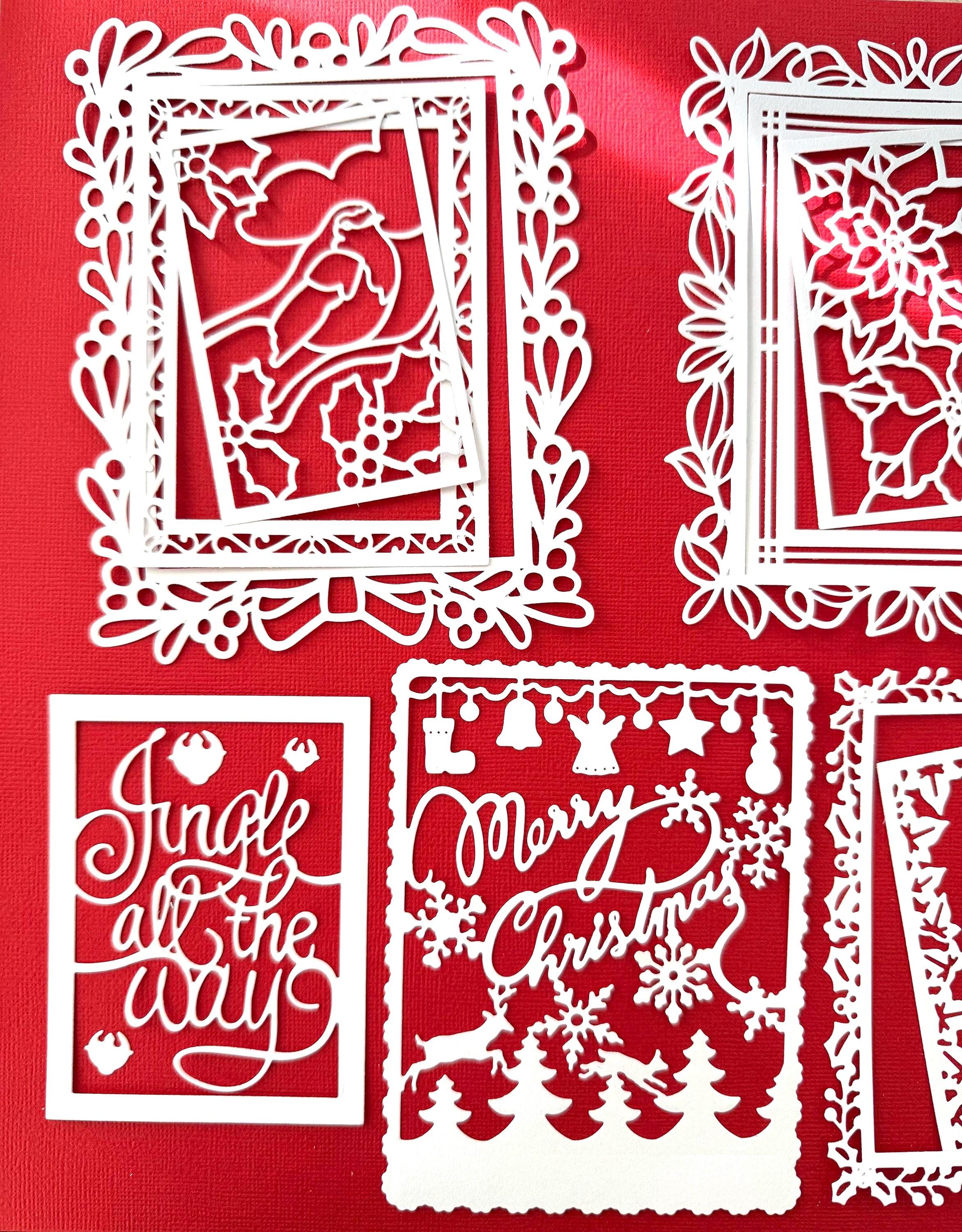 First Cut Frame Die Cut Christmas Frames Kit: Nesting & Stained Glass Designs - Etsy