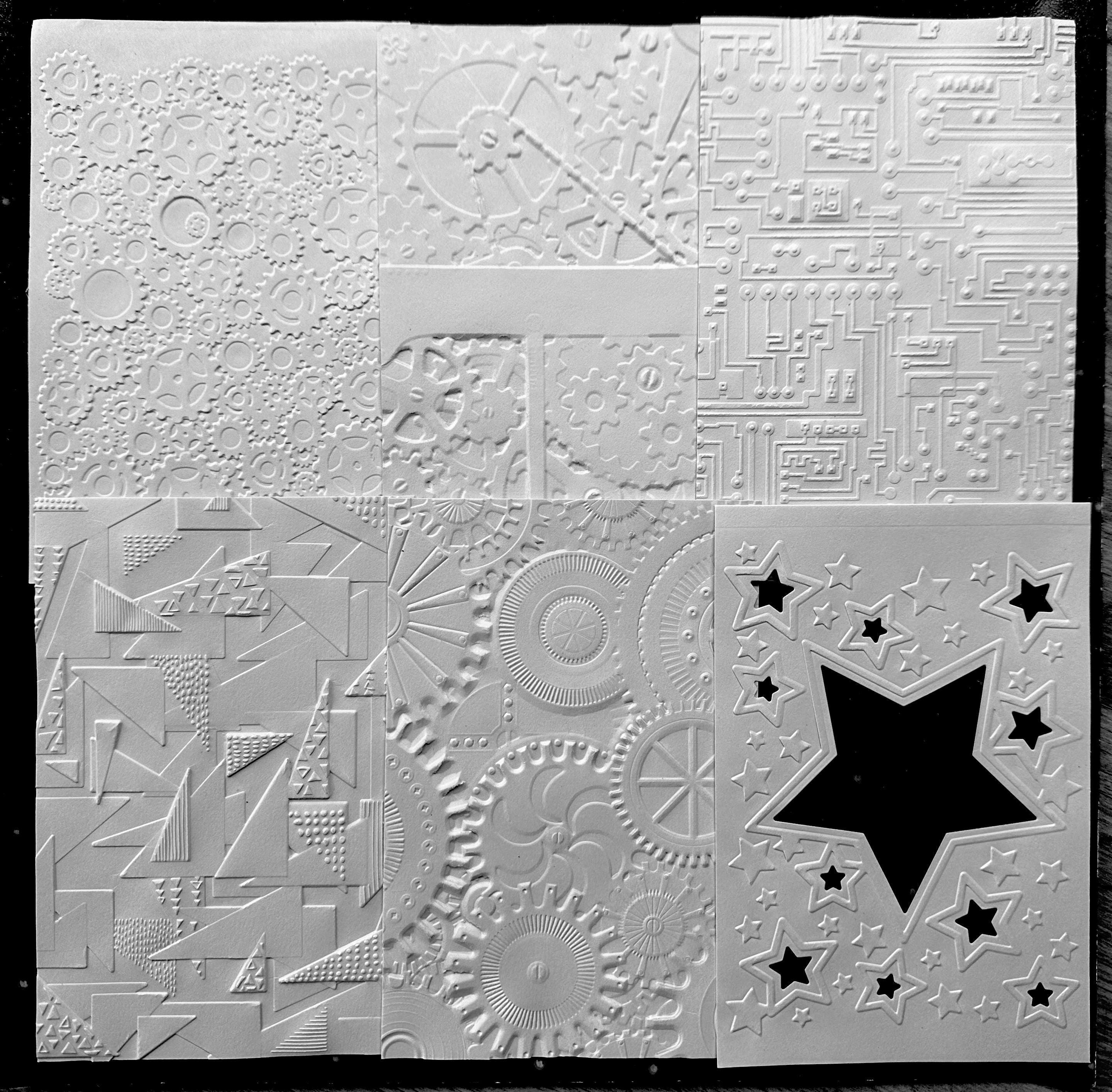 3D Embossed Craft Paper: Textures & Geometric Designs - Etsy