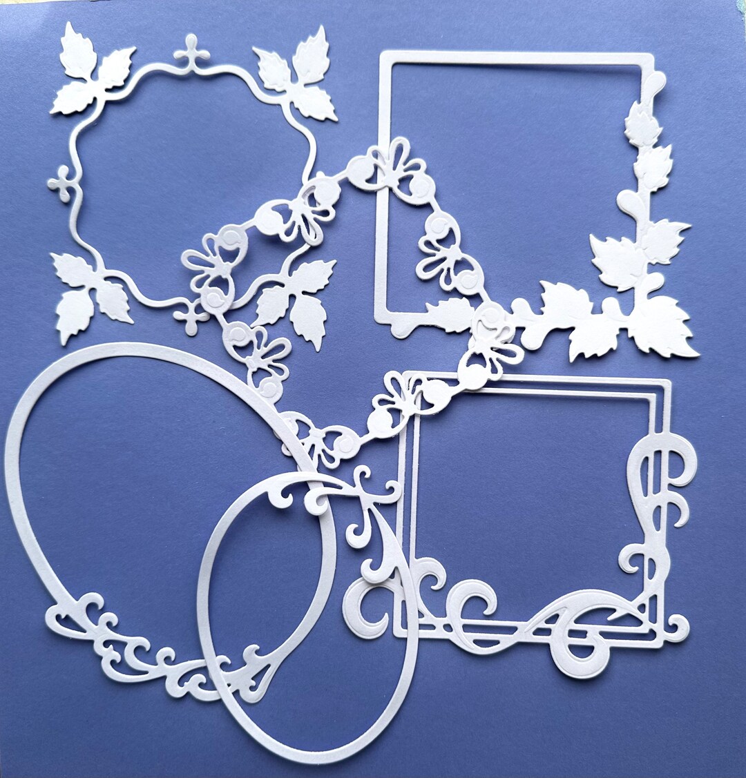 Die Cut Frames Square Frames Oval Frames Leaf Frames Easter Die Cuts Easter Card Kit Etsy