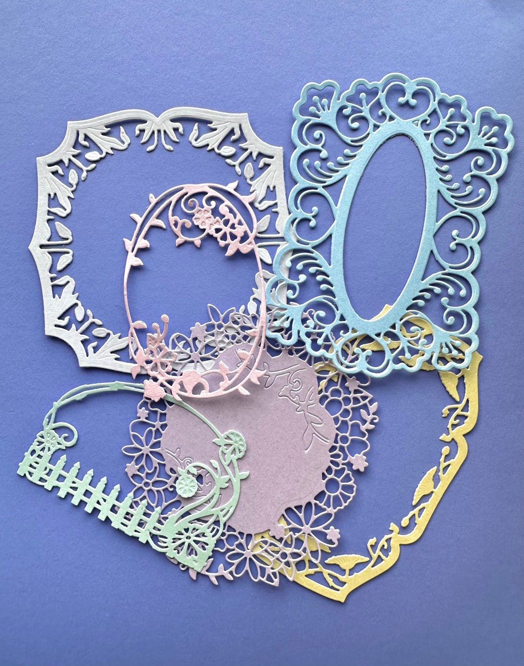 Die Cut Frames Floral Frames Spring Flowers Frames Pastel Frames Eater