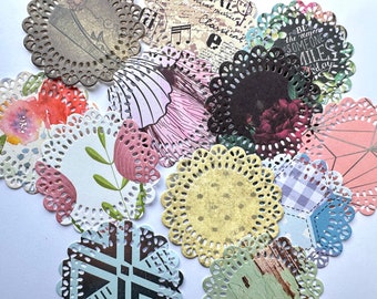 Recycled Doilies | Die cut doilies | Rose doilies| Santoro doilies | Floral doilies | Lacy doilies | Wallpaper doilies|