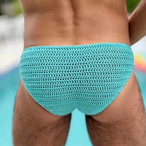 Crochet mens underwear, mens briefs swimwear, male speedo, Handmade mens bikini swim trunks