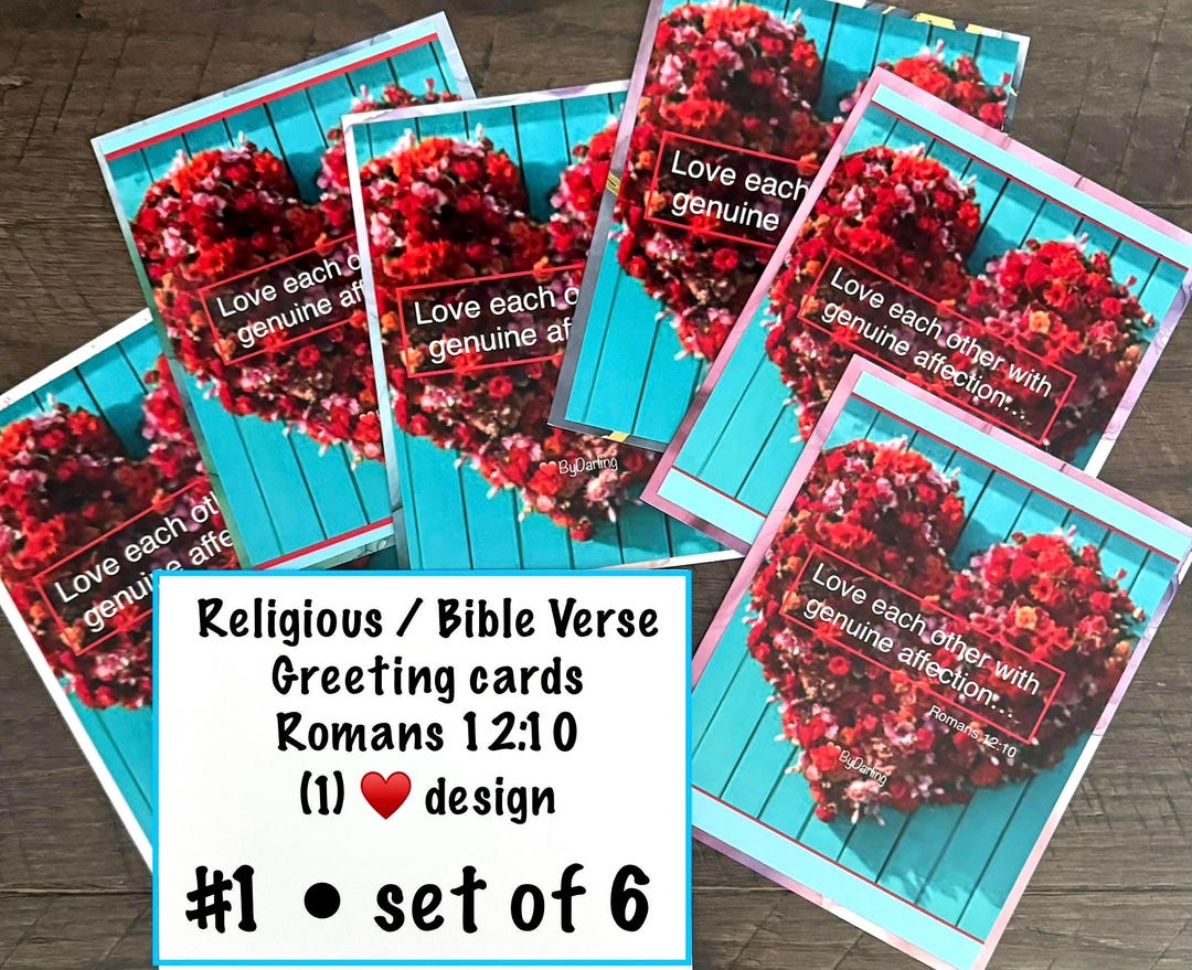 Bible Verse Greeting Card Sets on HOPE and LOVE / Religious Note Cards ...